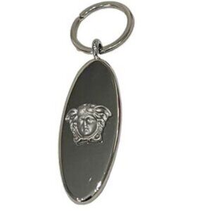 Authentic Versace silver Keychain with Silver Medusa